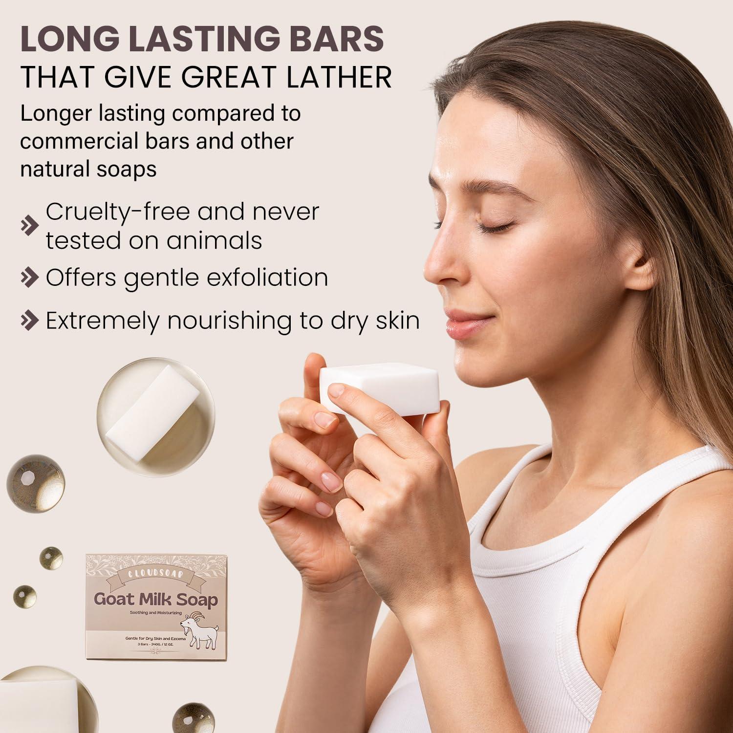 Jabón de Leche de Cabra Cloudsoap - Hidratante Natural 3x113g