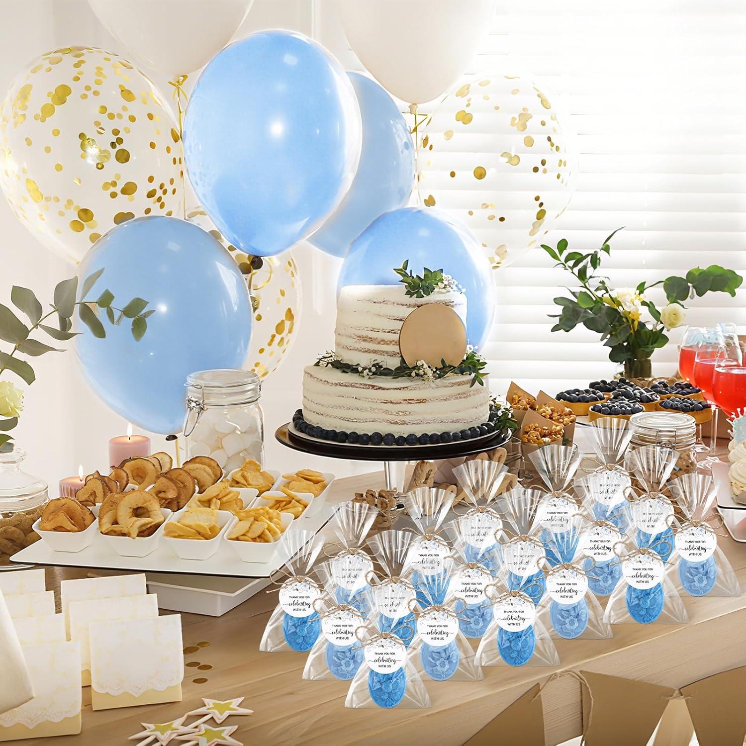Set de Jabón para Baby Shower Demissle 20 Pcs Flores Azules