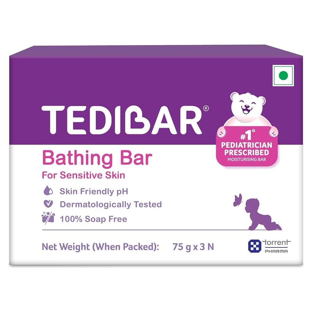 Barra de baño para bebés Curatio 75 g x 3 unidades