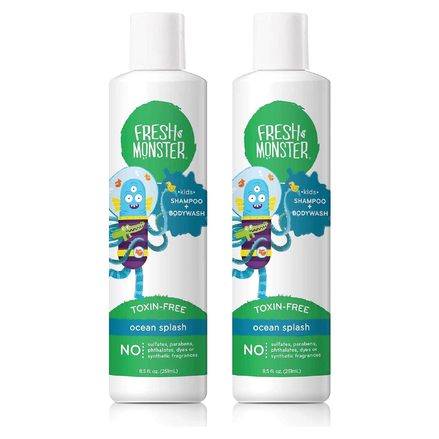 Champú y Gel de Baño 2 en 1 Fresh Monster Splash Oceánico 2x250ml