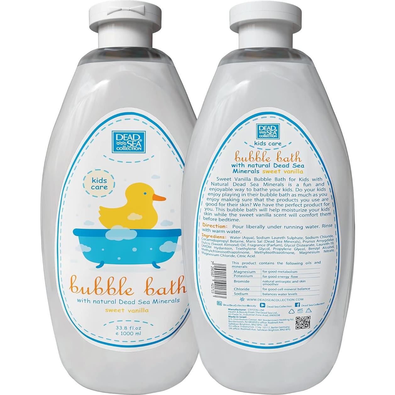 Baño de Burbujas Niños Vainilla Dulce Colección Mar Muerto 2L