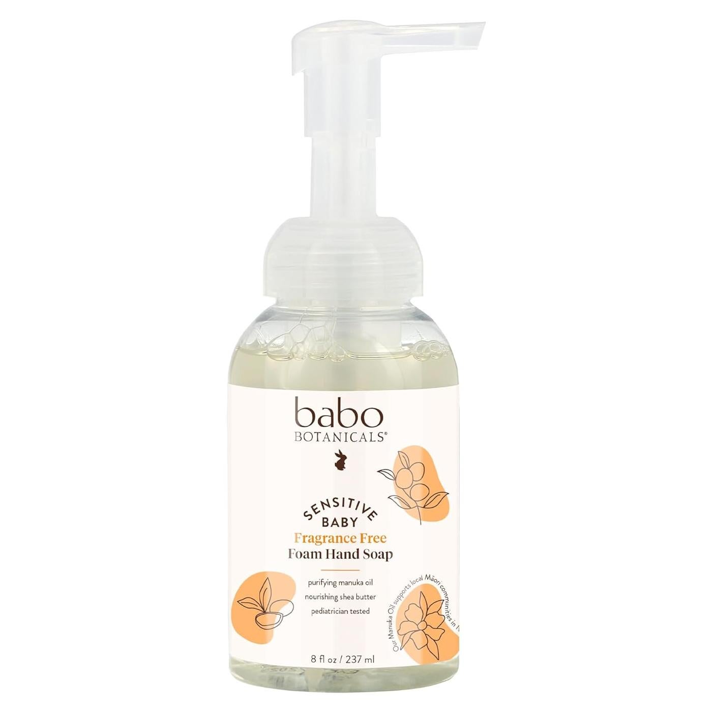 Jabón Espumoso Sin Fragancia Babo Botanicals 226g - Piel Sensible