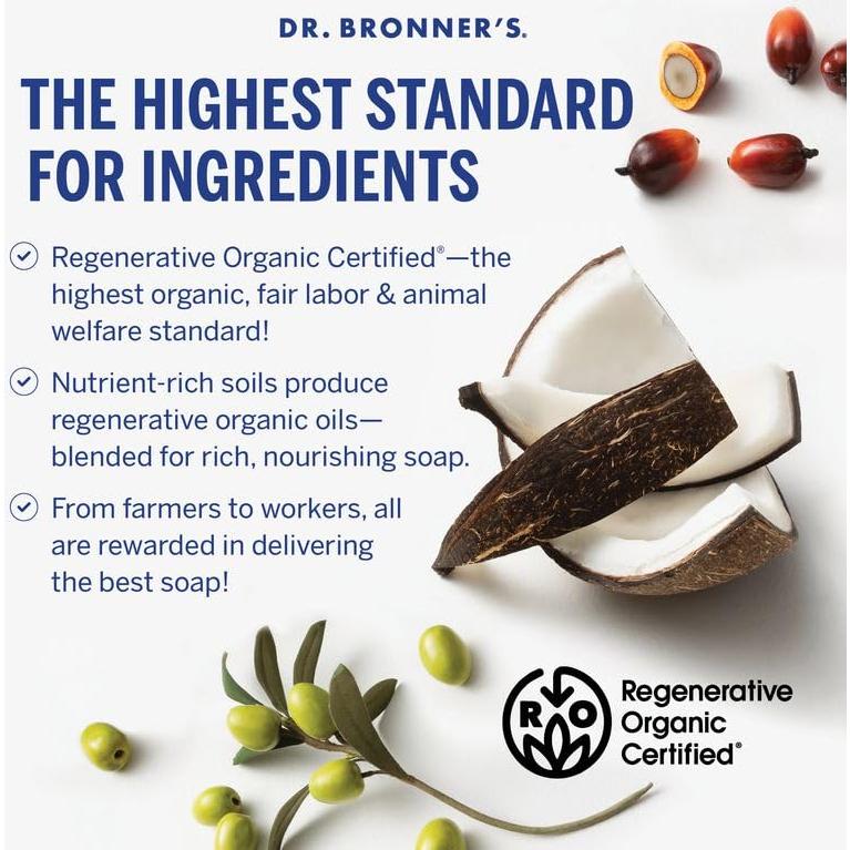 Jabón Líquido Mágico Pure-Castile Dr. Bronner 0.95L Sin Fragancia