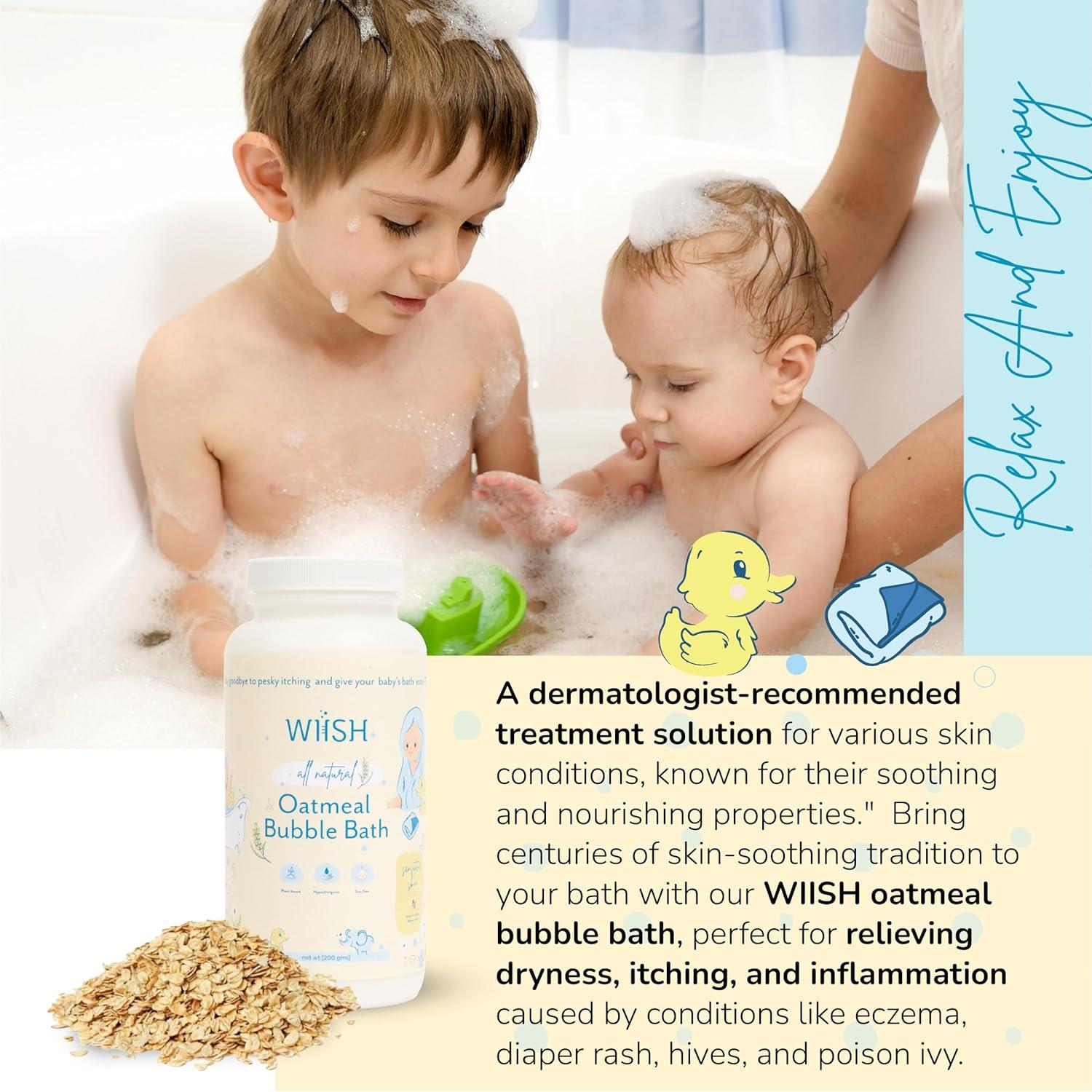 Baño de Burbujas de Avena WIISH 260g - Piel Sensible Lavanda