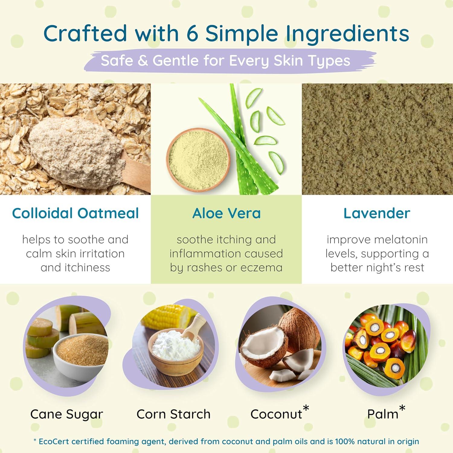 Baño de Burbujas de Avena WIISH 260g - Piel Sensible Lavanda