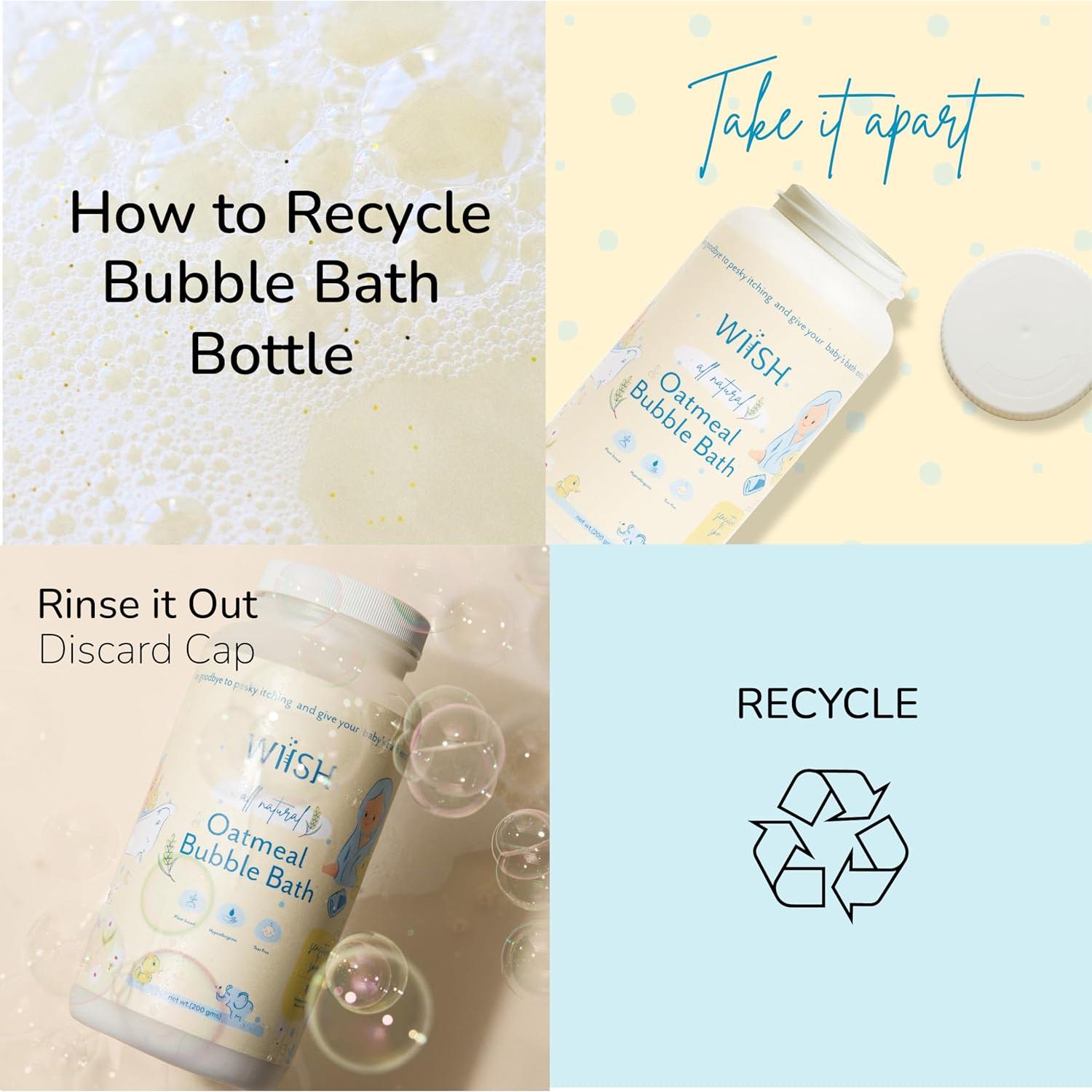 Baño de Burbujas de Avena WIISH 260g - Piel Sensible Lavanda