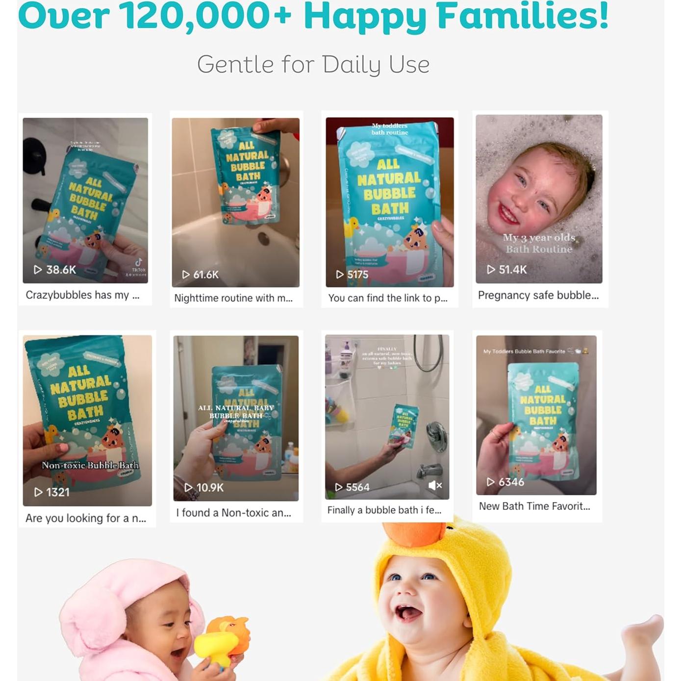 Baño de Burbujas Natural CrazyBubbles 199.5g Hipoalergénico