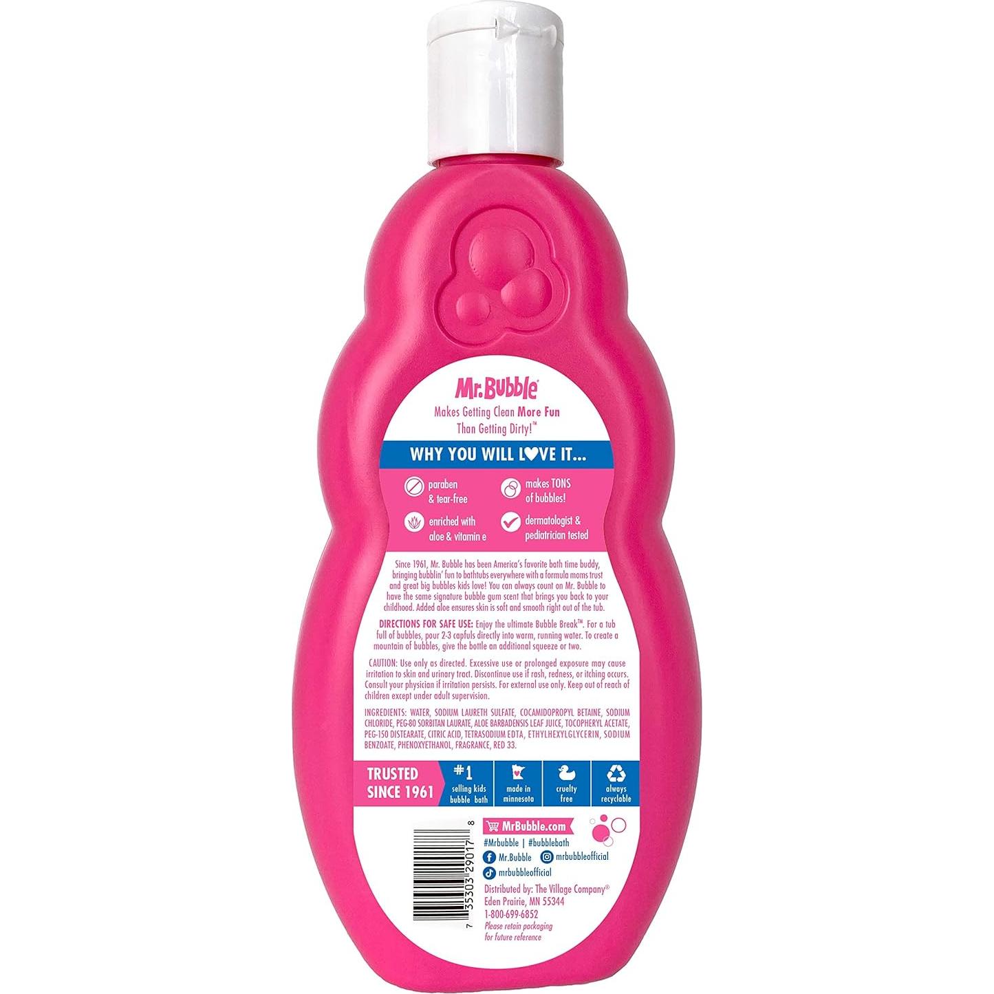 Baño de Burbujas Mr. Bubble - Aroma Original a Chicle - 2 Botellas 473 ml