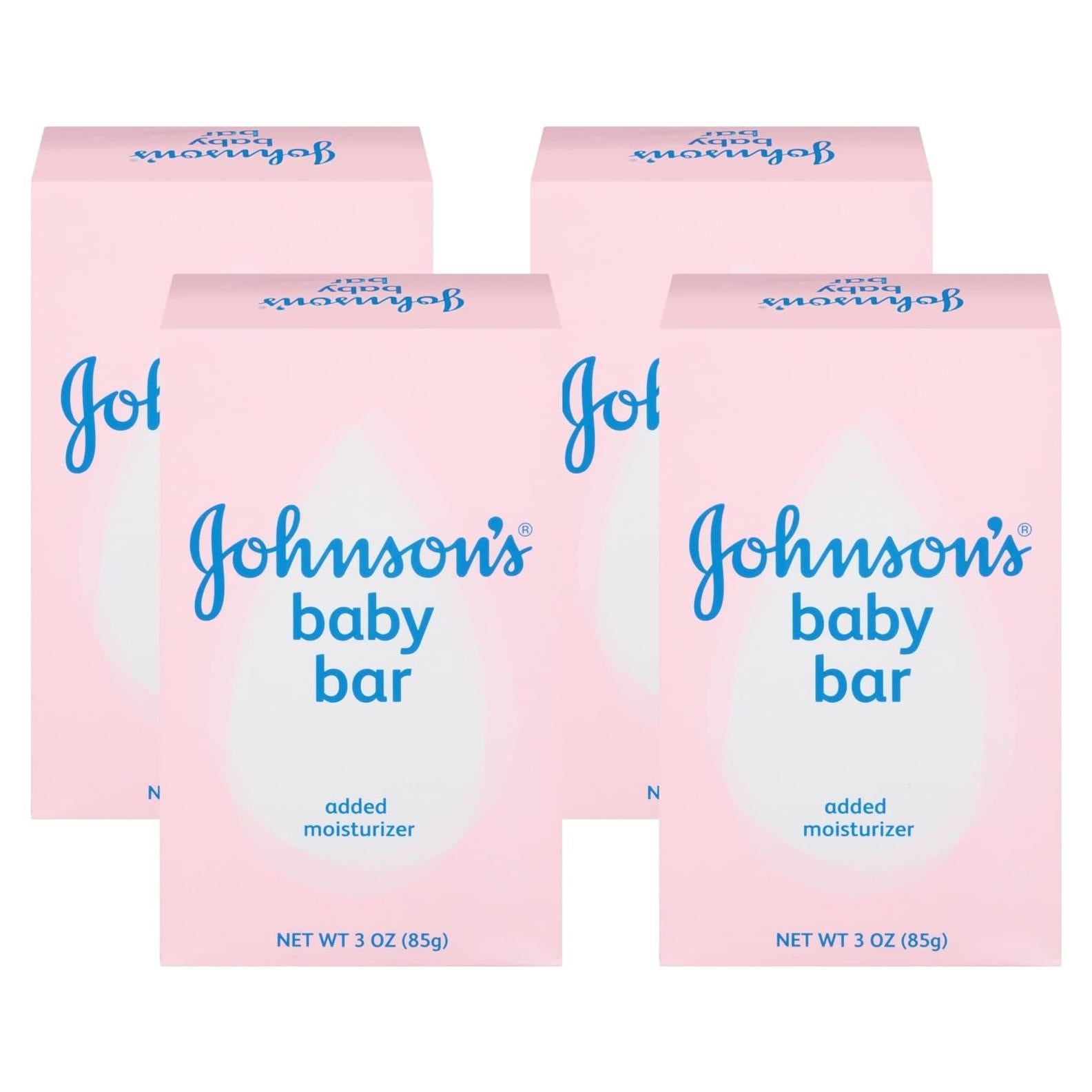 Jabón en Barra Johnson's Baby Hipoalergénico 85 g - Paquete de 4