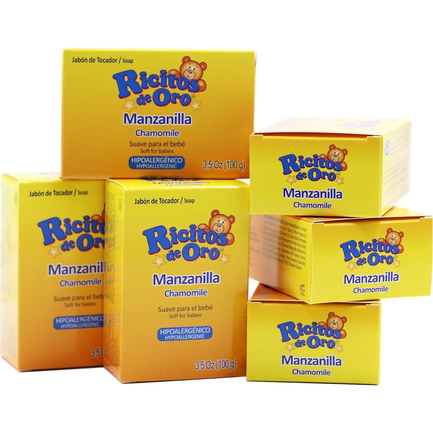 Jabón de Limpieza para Bebés Ricitos de Oro Manzanilla 6x99g