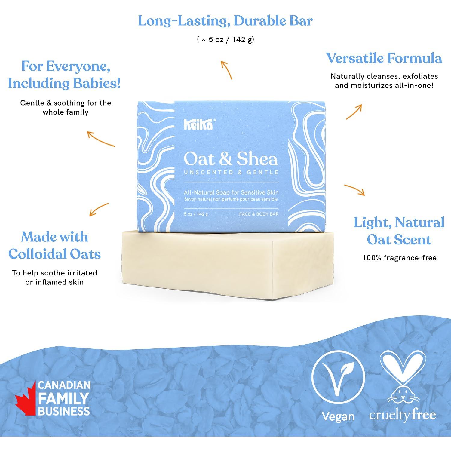 Jabón para Bebés Keika Avena y Manteca de Karité 141.75 g