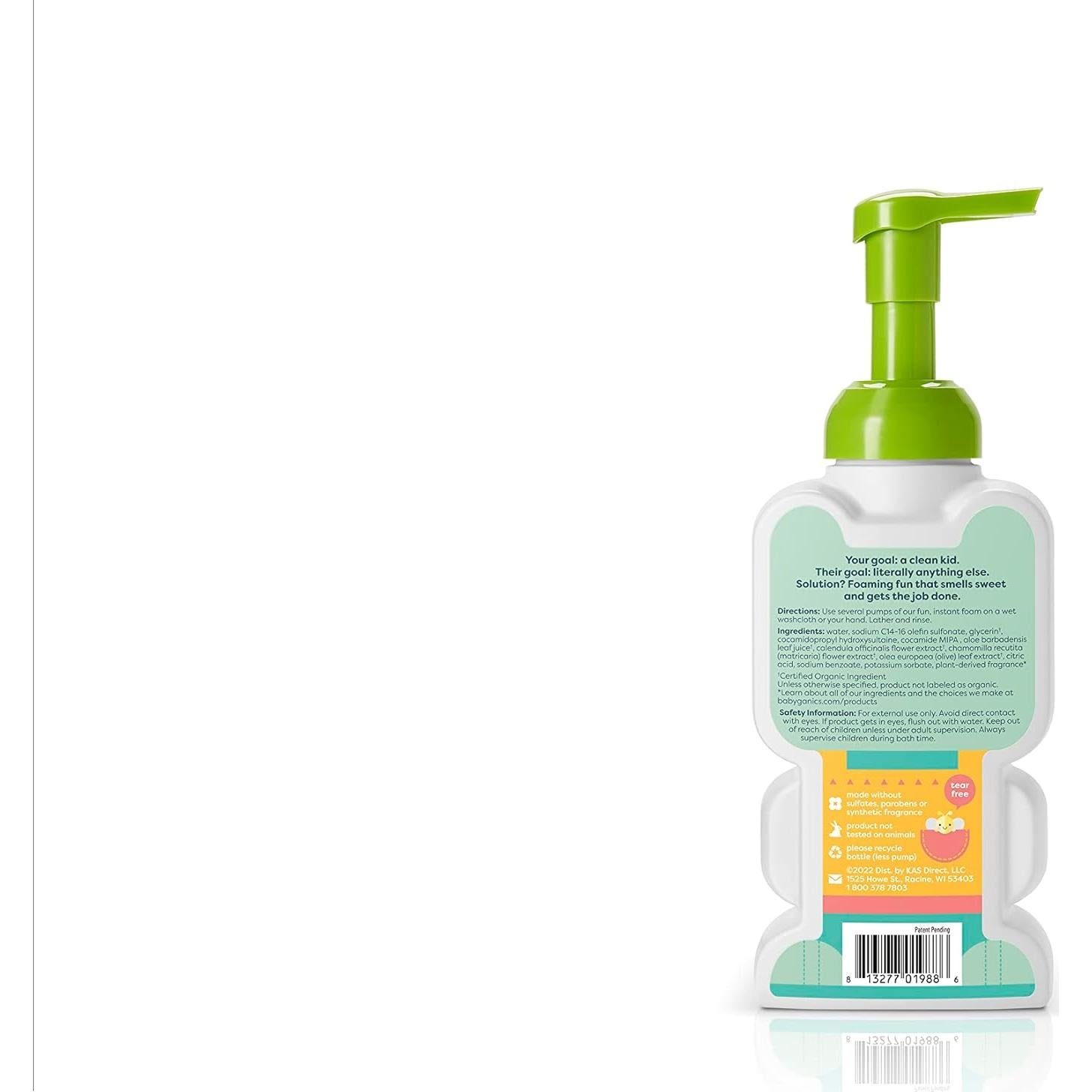 Jabón Espumoso para Niños Babyganics Cupcake 414 ml (2 Unidades)