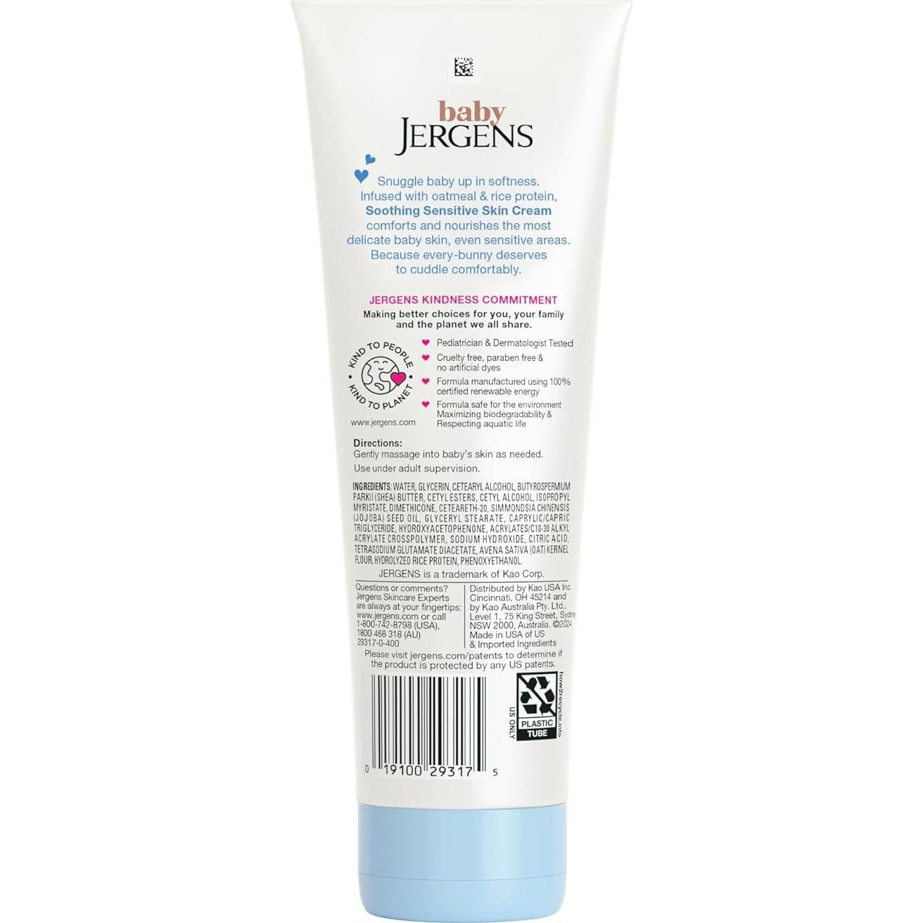 Crema Suave para Piel Sensible Jergens Baby 236ml Sin Fragancia