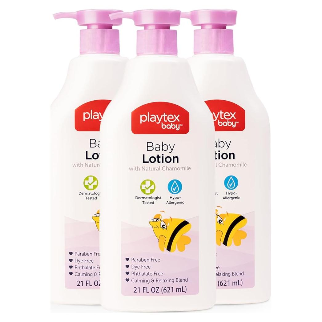Loción para Bebés Playtex 21 oz, Suave y Natural, Sin Parabenos