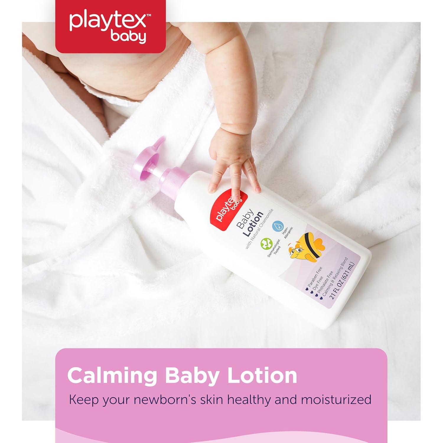 Loción para Bebés Playtex 21 oz, Suave y Natural, Sin Parabenos