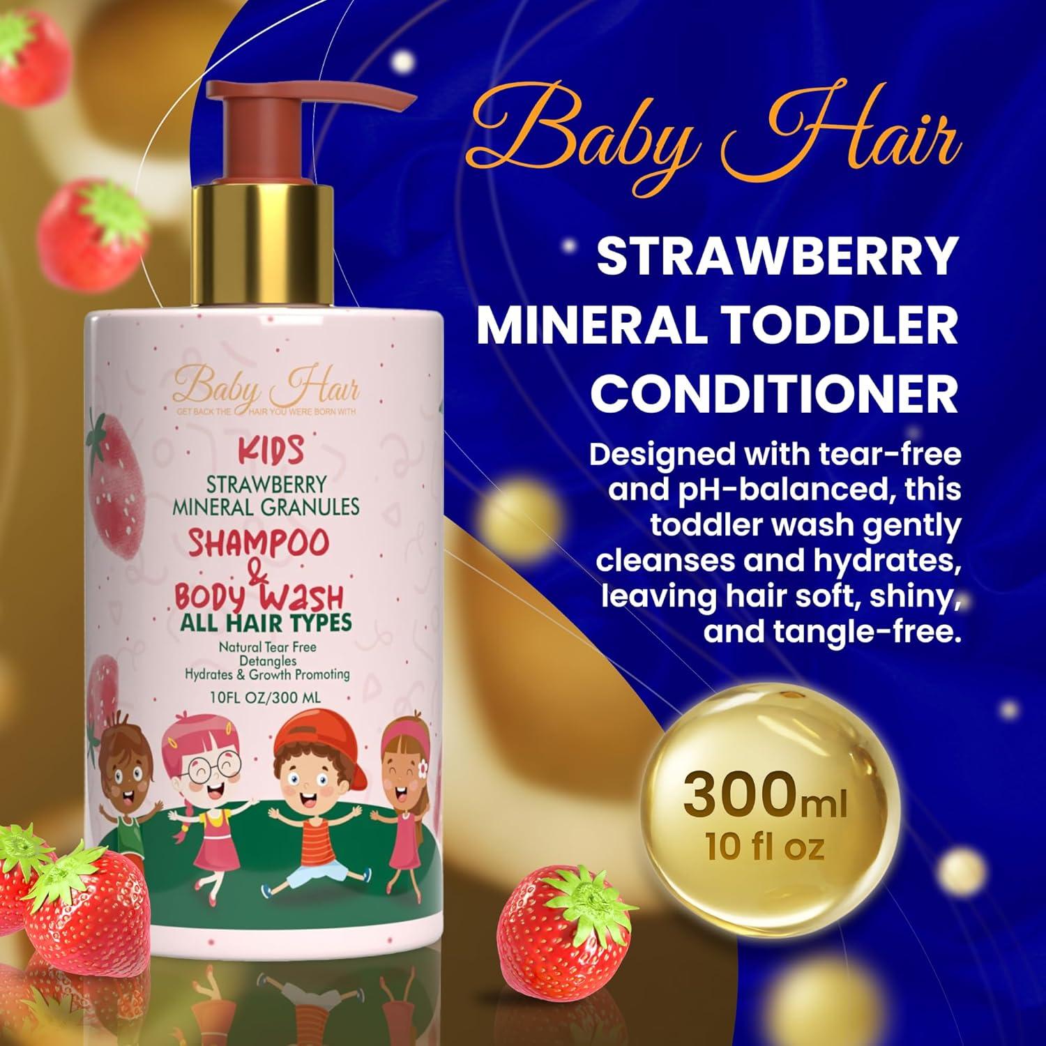 Champú y Gel de Baño Baby Hair 295 ml - Sin Sulfatos, Fresa