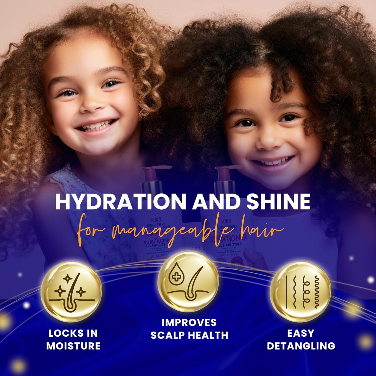 Champú y Gel de Baño Baby Hair 295 ml - Sin Sulfatos, Fresa