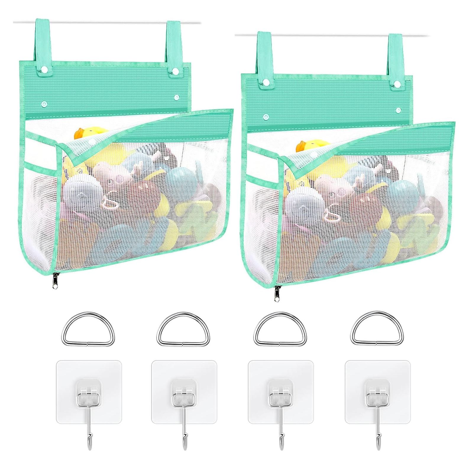 Linkidea Organizador de Juguetes de Baño Malla 2 Piezas Verde