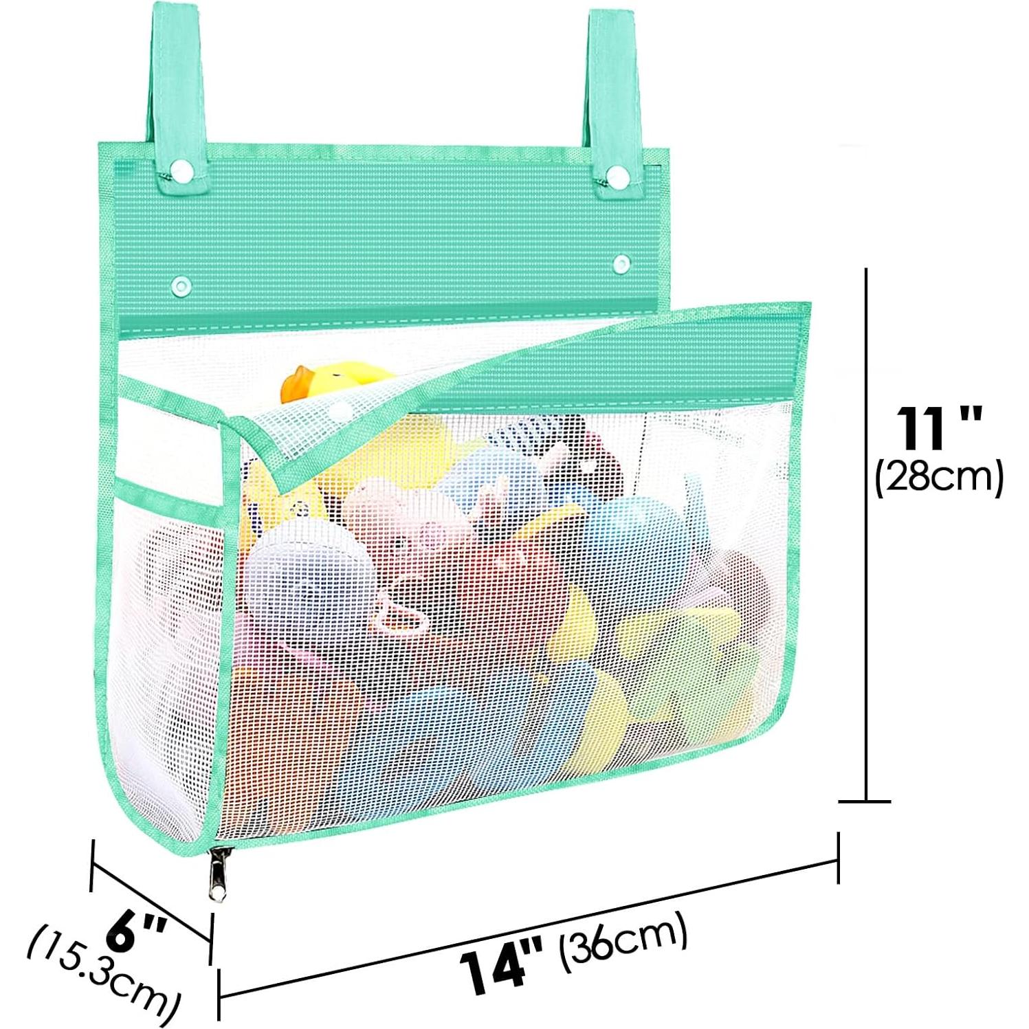 Linkidea Organizador de Juguetes de Baño Malla 2 Piezas Verde