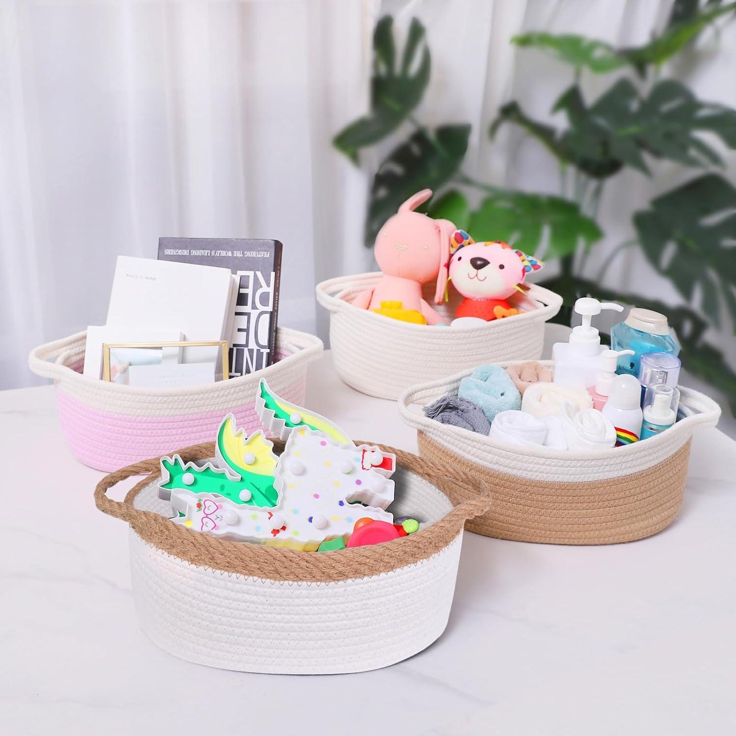 Cesta de Almacenamiento Pequeña ABenkle 30.5x20.3x12.7cm Algodón