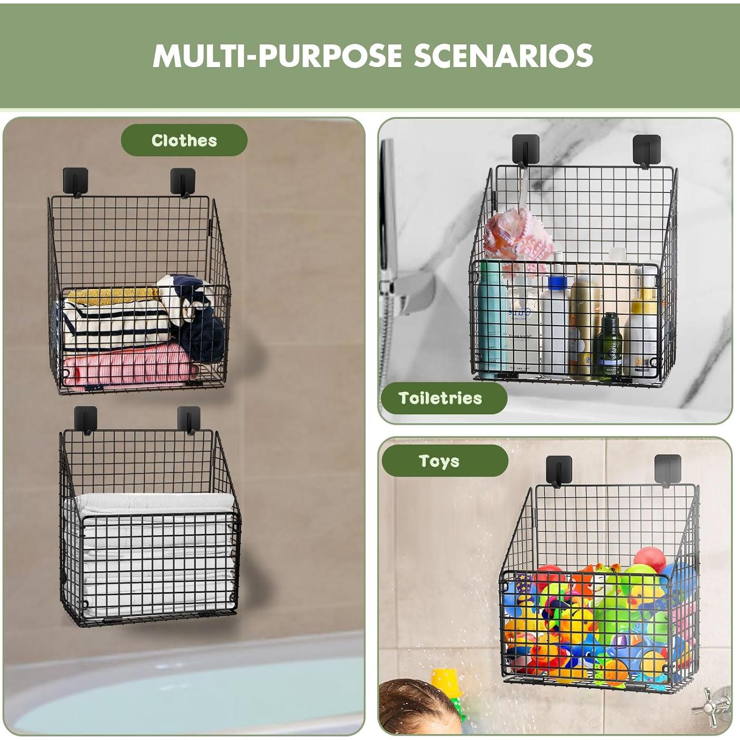 Organizador de Juguetes de Baño Plegable Greentainer Negro