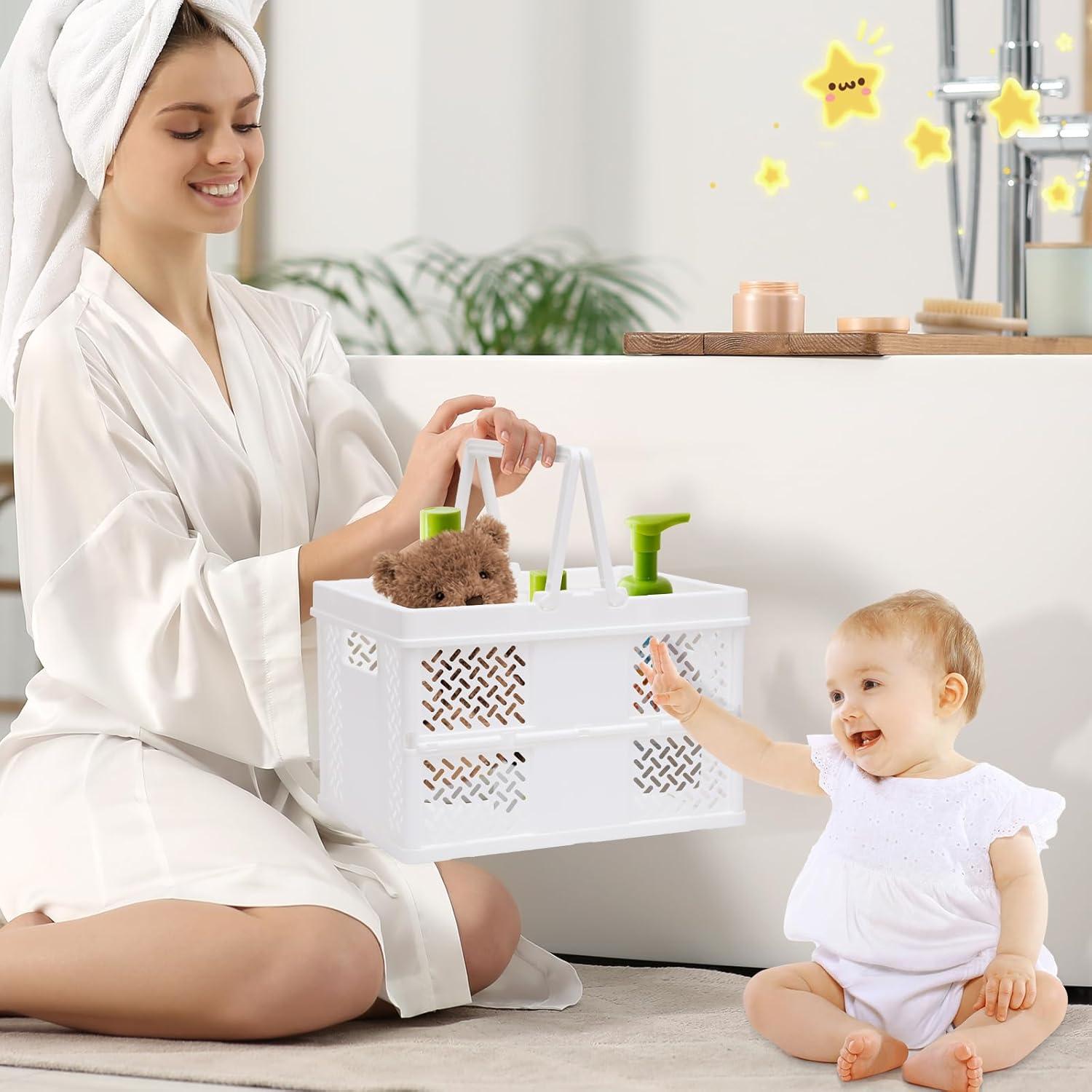 Caddy de Ducha Plegable CHGShine Blanco - Organizador Multifuncional