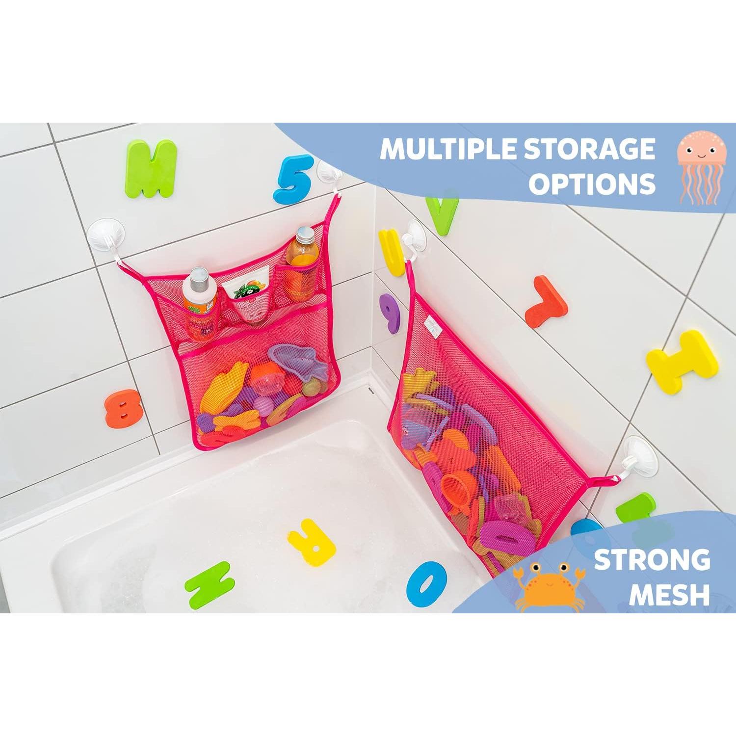 Organizador de Juguetes de Baño Comfylife - 2 Piezas Rosa