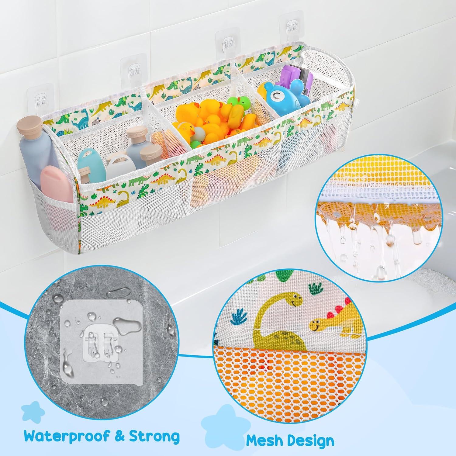 Organizador de Juguetes de Baño Huiguli Dinosaurio 3 Compartimentos