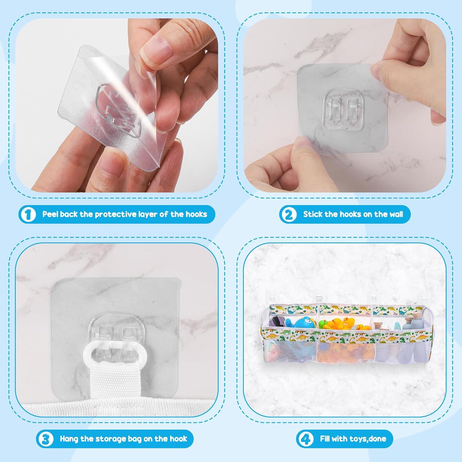 Organizador de Juguetes de Baño Huiguli Dinosaurio 3 Compartimentos