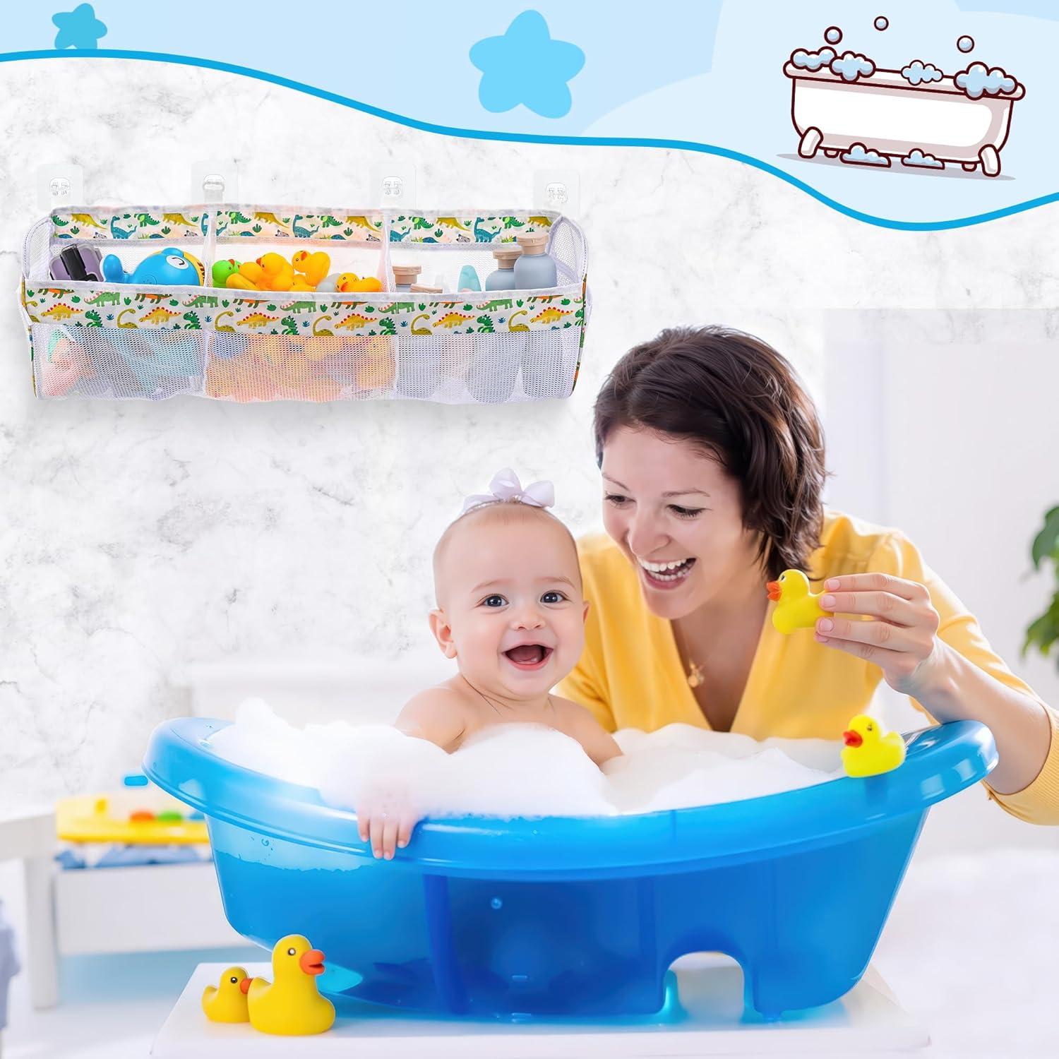 Organizador de Juguetes de Baño Huiguli Dinosaurio 3 Compartimentos