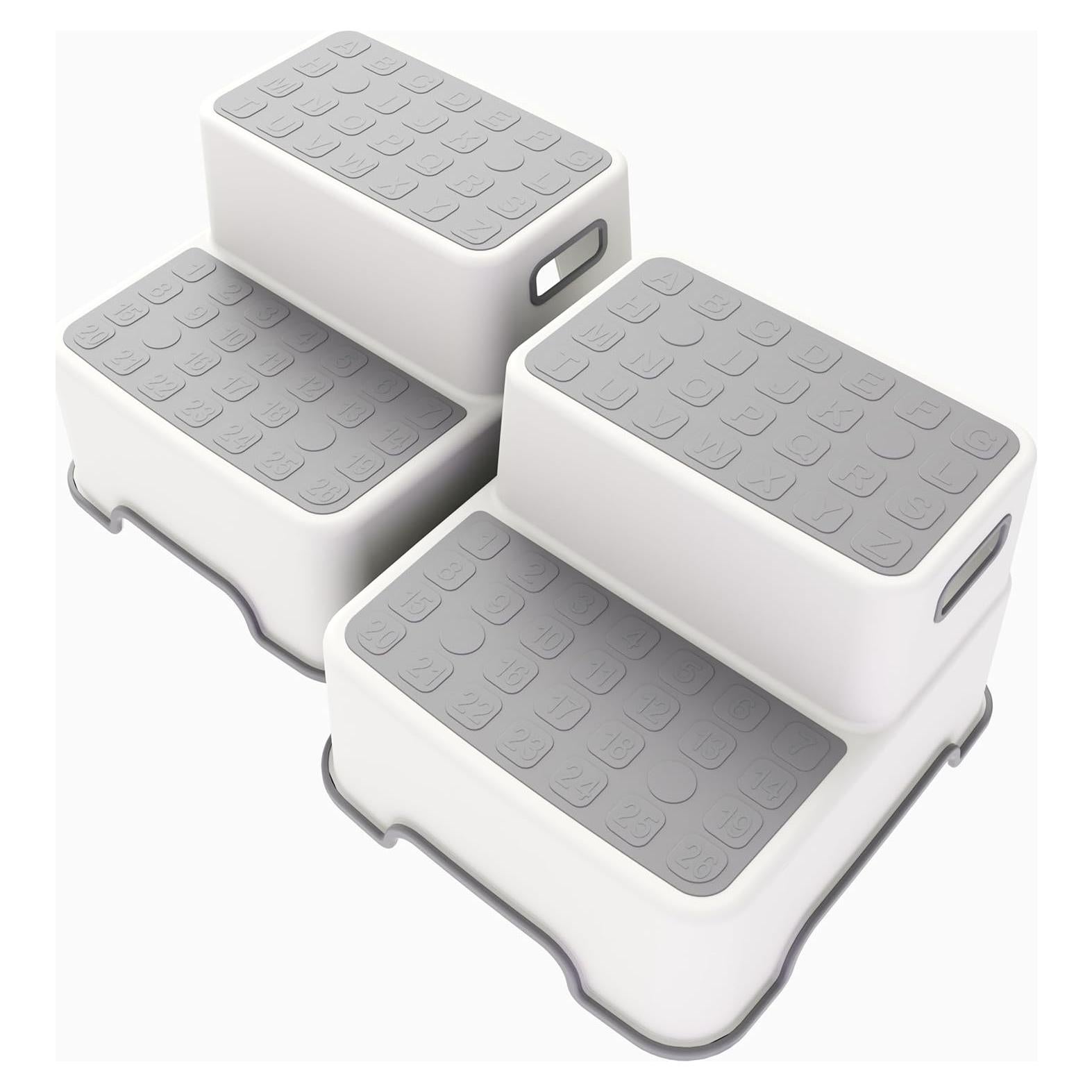 Escalera para Niños ZLMHYYM 2 Pasos Antideslizante Gris