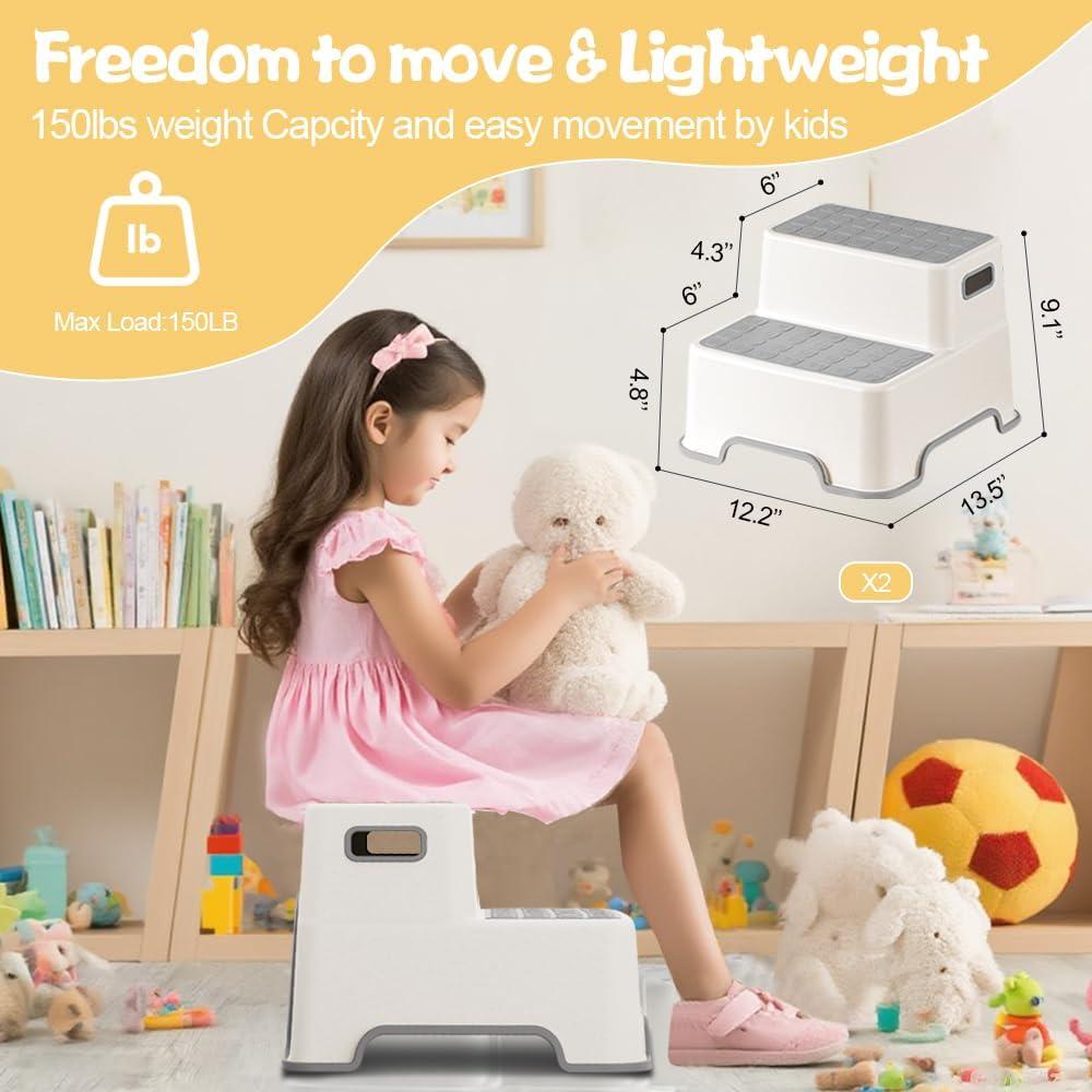 Escalera para Niños ZLMHYYM 2 Pasos Antideslizante Gris