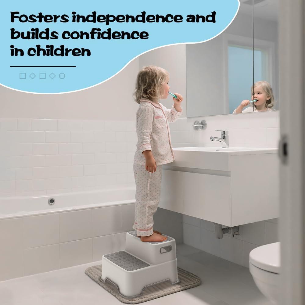 Escalera para Niños ZLMHYYM 2 Pasos Antideslizante Gris