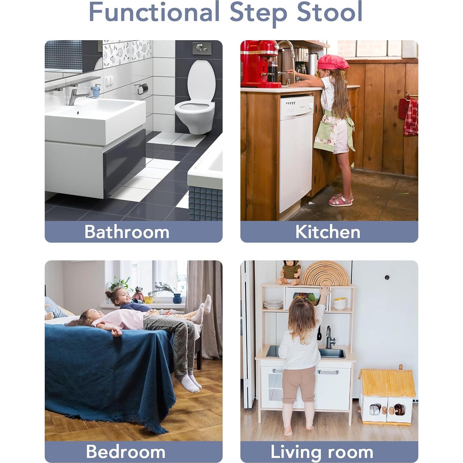 Escalera Antideslizante para Niños A+KCEYON Azul 1 Paso