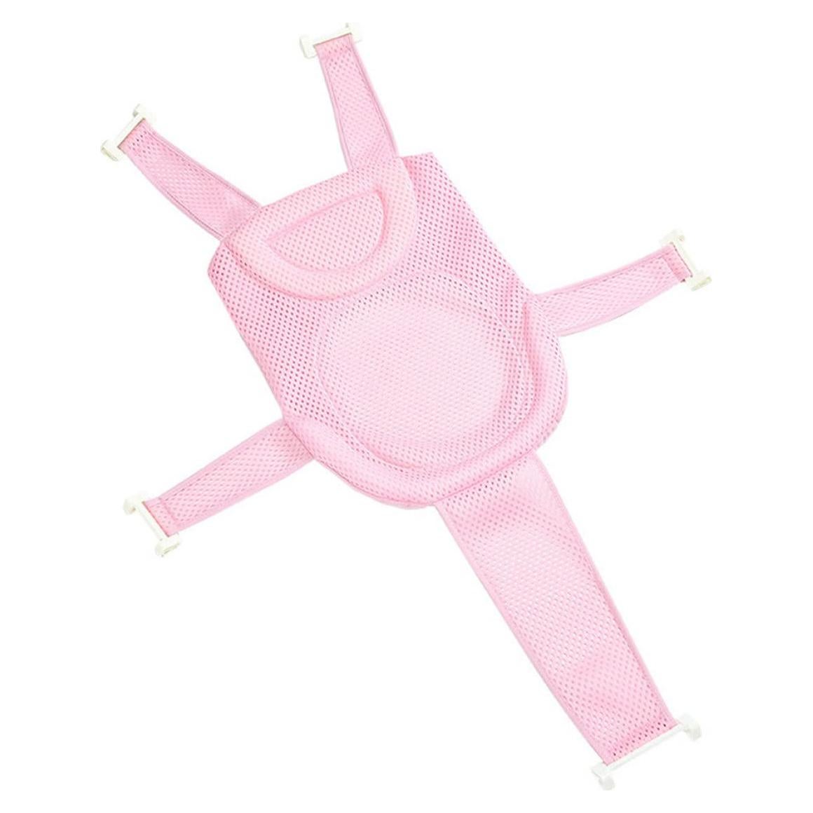 Soporte de Baño para Bebés Rosa - Almohadilla Ajustable Malla