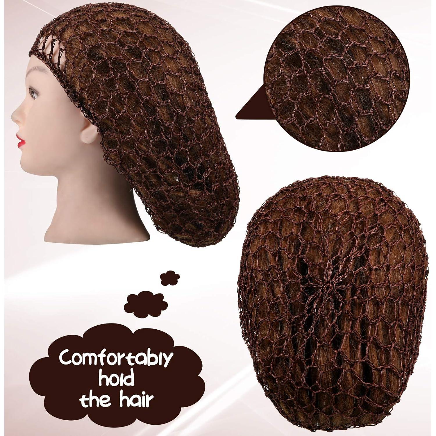 3 Gorras de Red de Cabello Snood Giugu de Rayón Suave