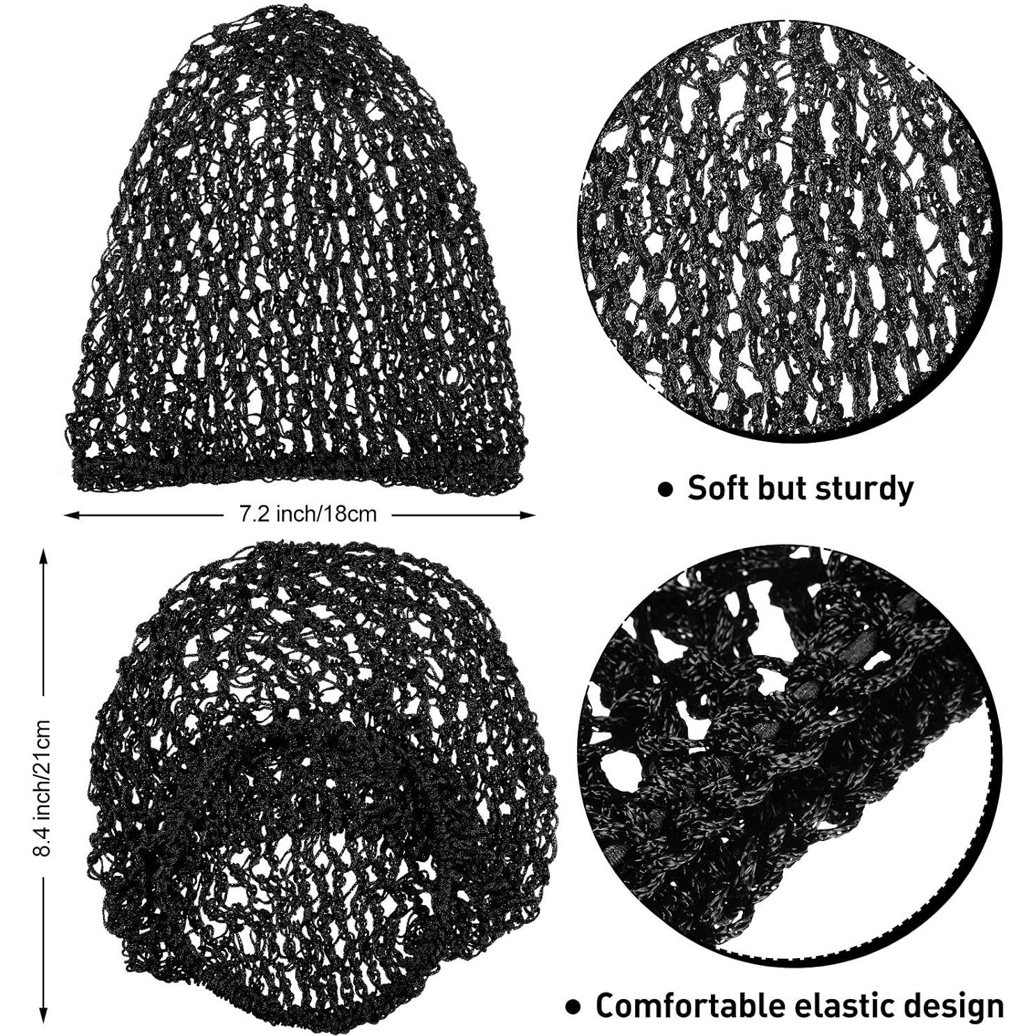 3 Gorras de Red de Cabello Snood Giugu de Rayón Suave