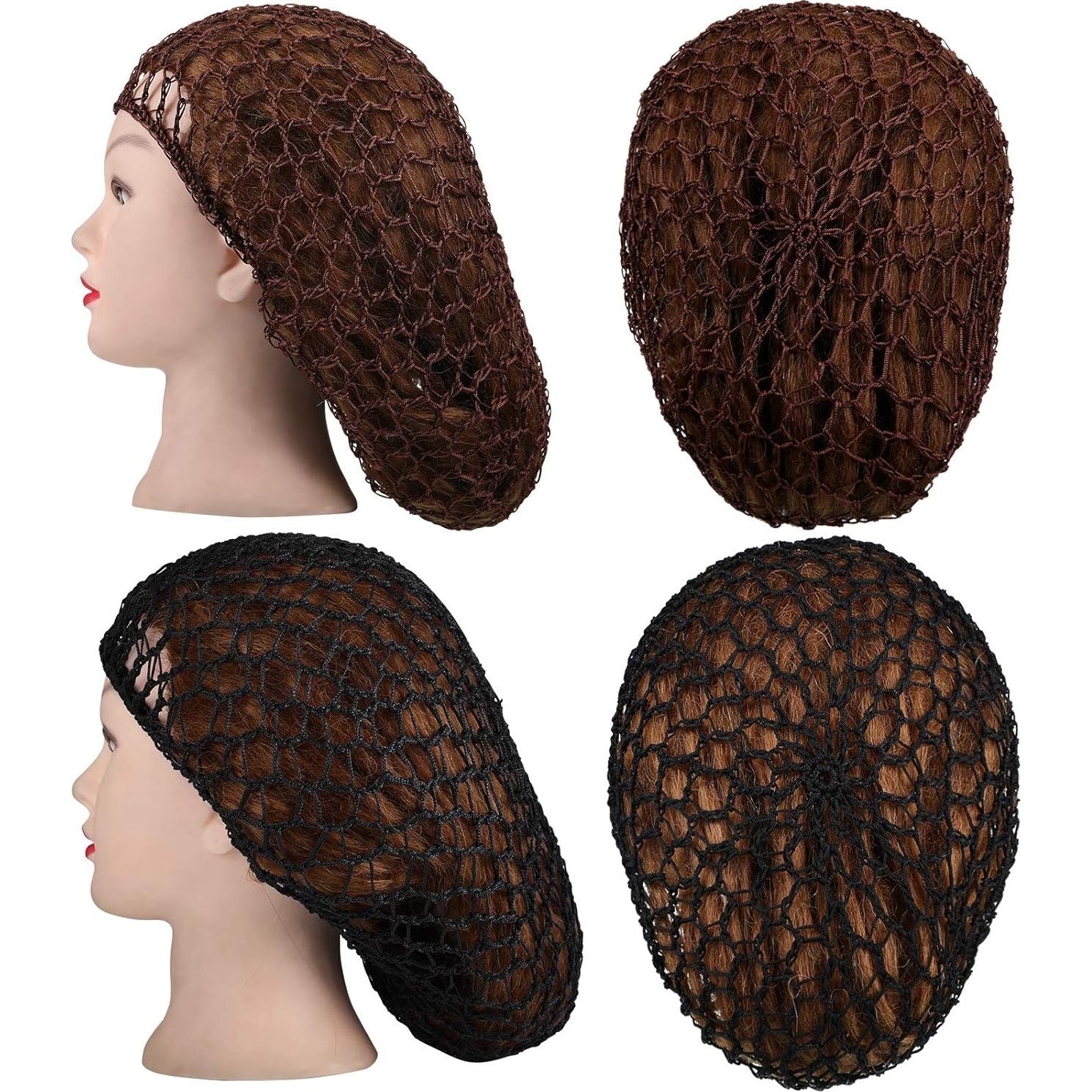 3 Gorras de Red de Cabello Snood Giugu de Rayón Suave