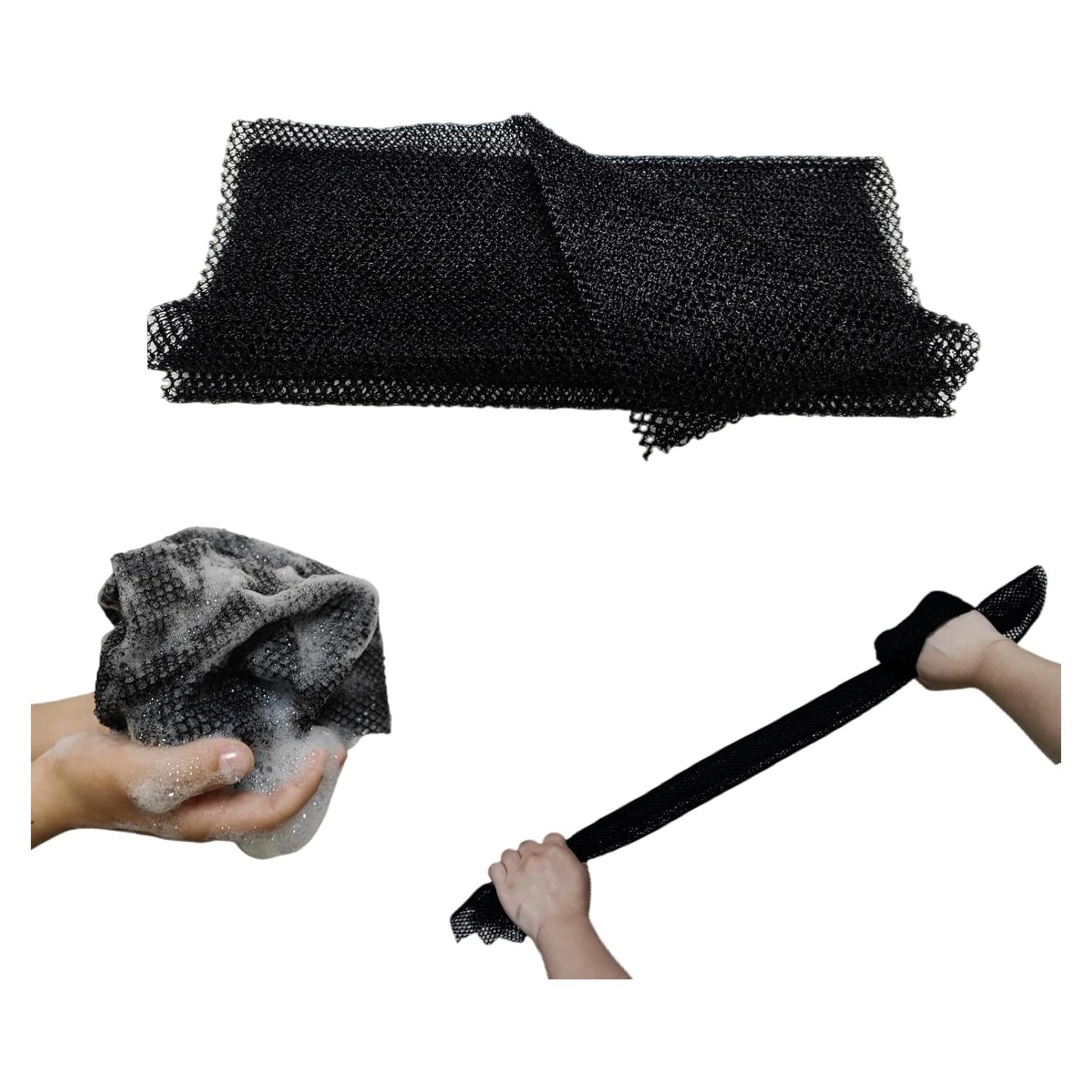 Esponja de Baño Exfoliante Africana Haisalin - Negra 80 cm