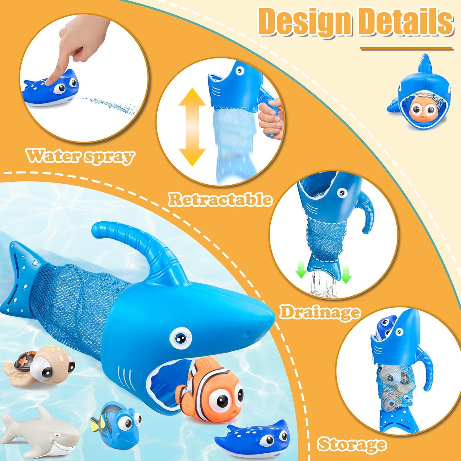 Conjunto de Juguetes de Baño Elefante - Baloncesto y Pesca