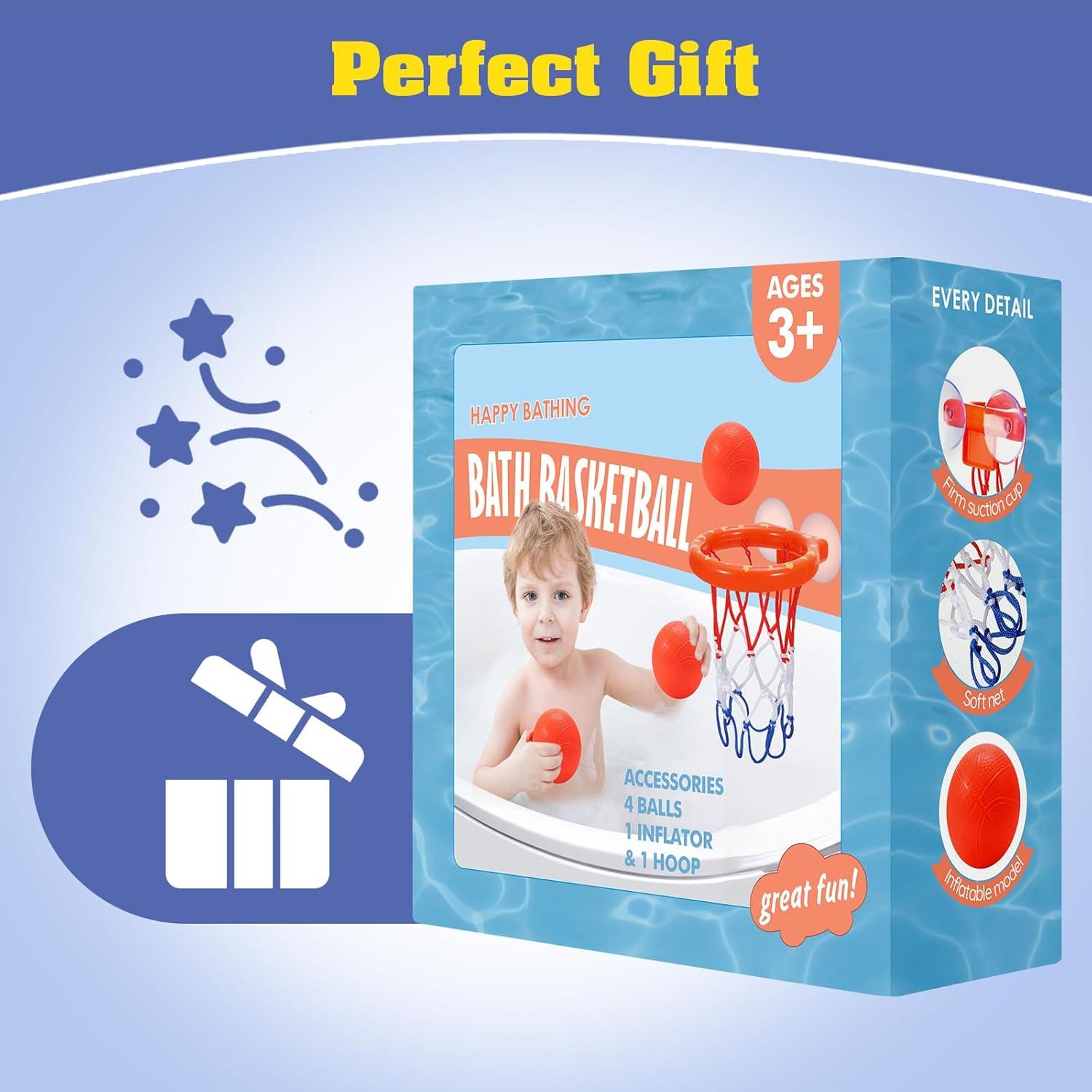 Aro de Baloncesto para Baño KSABVAIA con 4 Pelotas Blandas