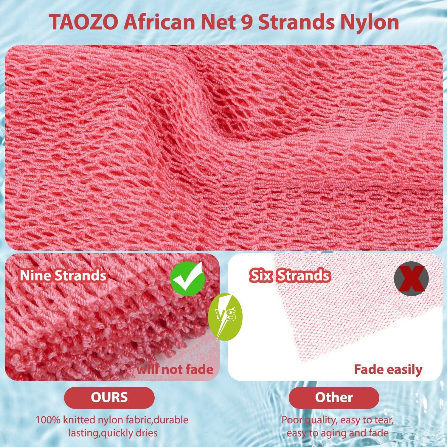 Esponja Exfoliante Africana TAOZO 80x30 cm Rosa