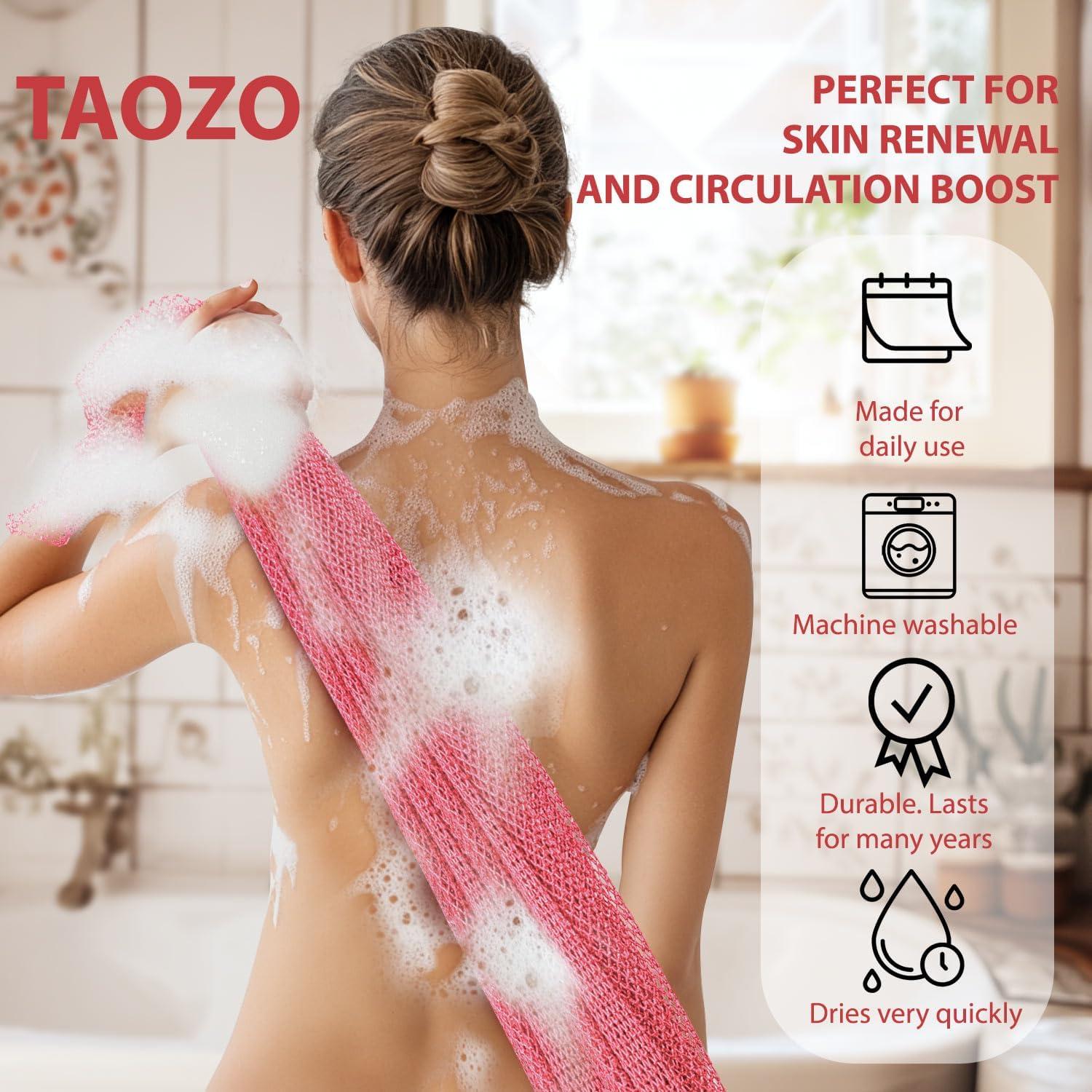 Esponja Exfoliante Africana TAOZO 80x30 cm Rosa