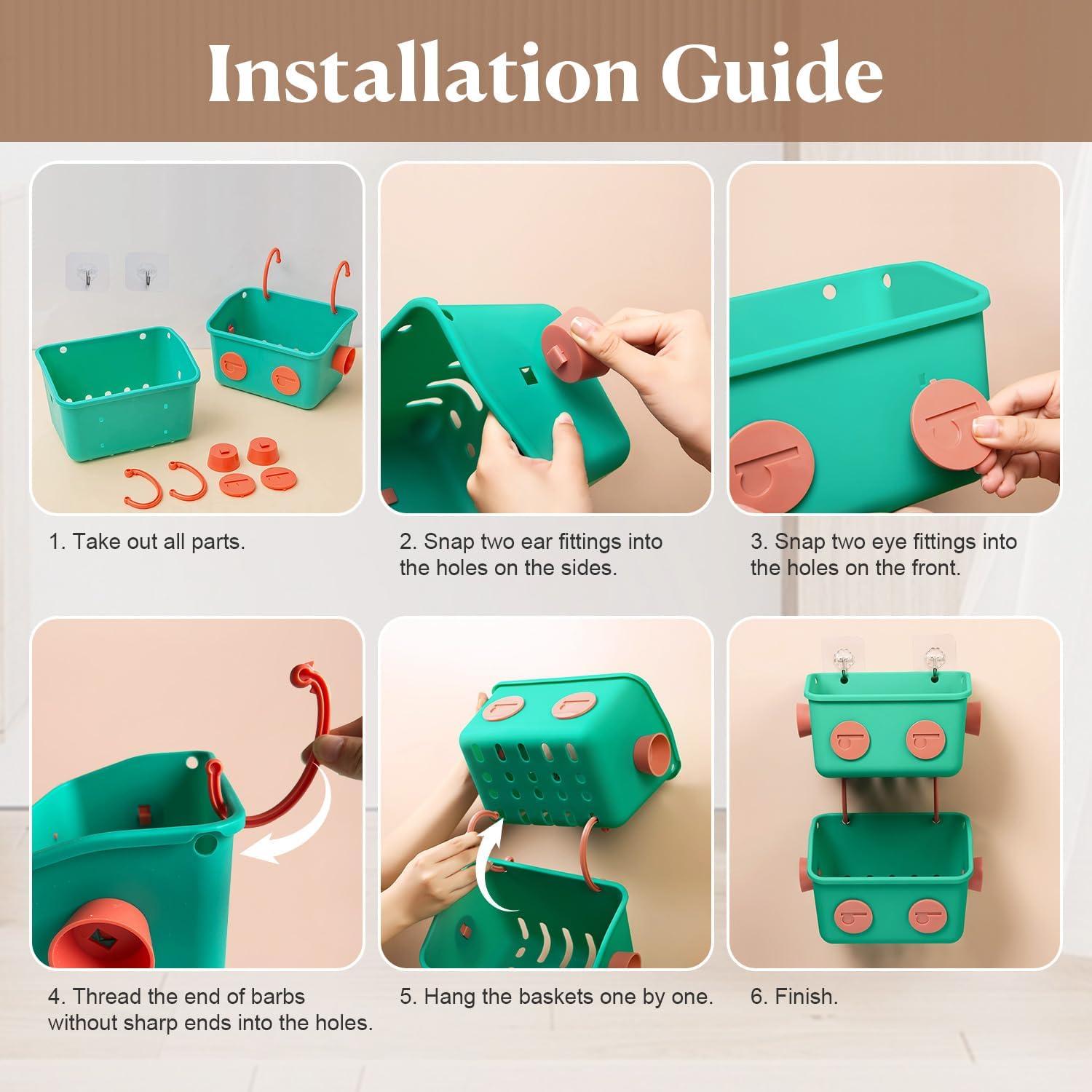 Organizador de Juguetes de Baño Karceyworth - Paquete de 3 Robots