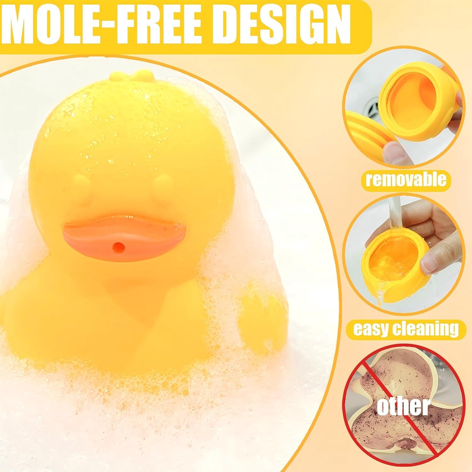 Set de Juguetes de Baño Silicona 6 Piezas Patos para Bebés
