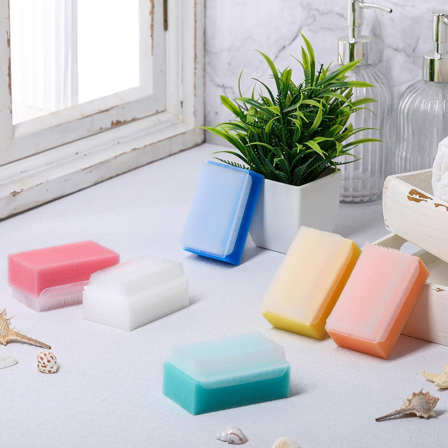 Esponjas de Baño Suaves Sunnyray 6 Piezas 2 en 1 Bebés