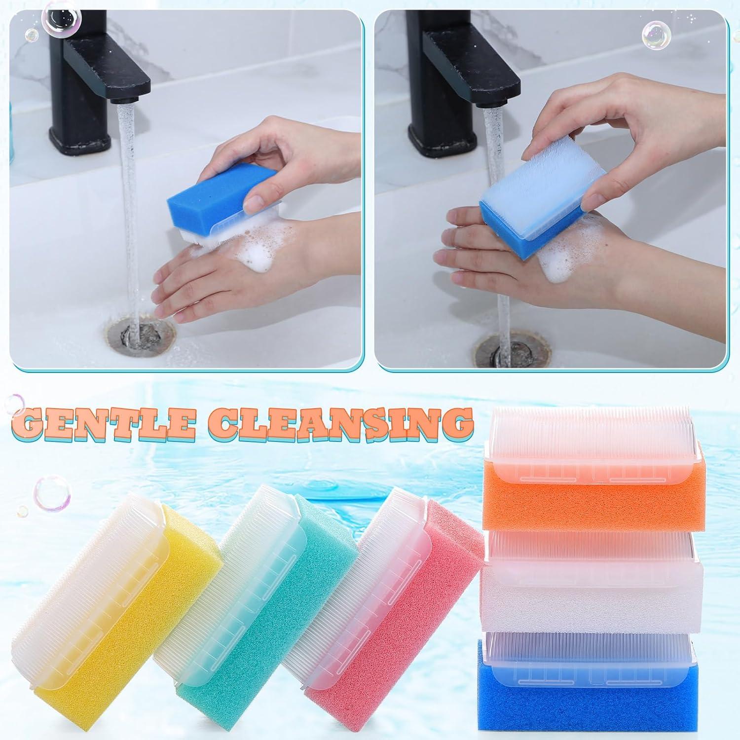 Esponjas de Baño Suaves Sunnyray 6 Piezas 2 en 1 Bebés