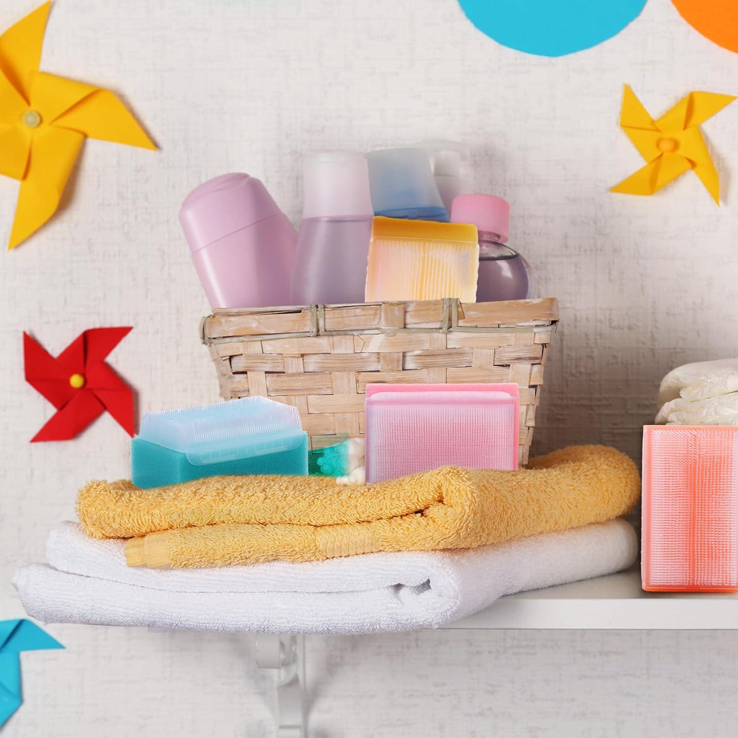 Esponjas de Baño Suaves Sunnyray 6 Piezas 2 en 1 Bebés