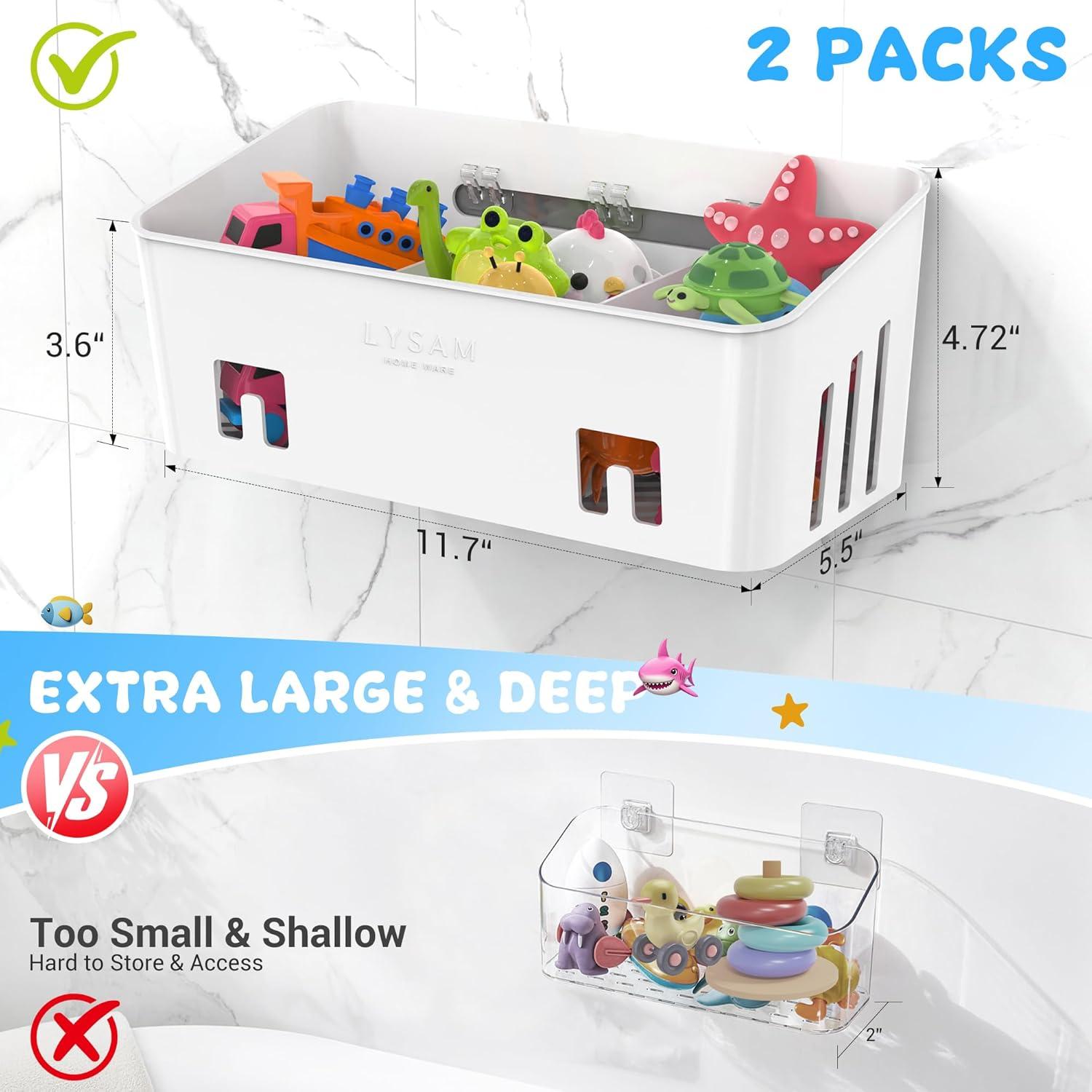 Organizador de Juguetes de Baño Lysam 2 Paquetes Blanco