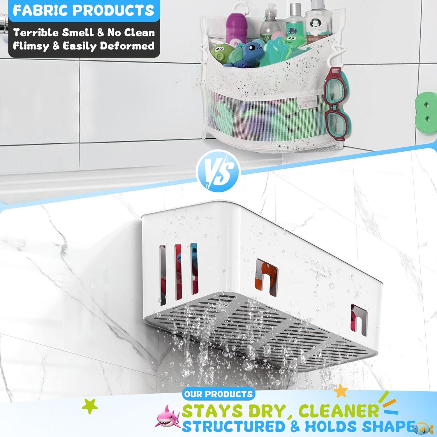 Organizador de Juguetes de Baño Lysam 2 Paquetes Blanco